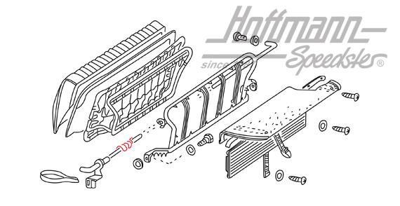 Ressort, verrouillage de la banquette arrière, 8,67-                                                