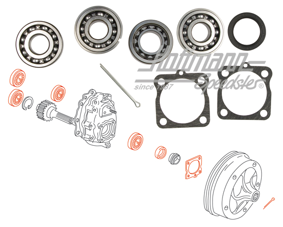 Kit roulement de roue, arrière, complet, Bus T1, 63-67 | 211 501 283 Satz | 089-3080-12