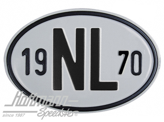 Plaque de nationalité "NL", alu, avec année "1970" |  | 020-2391-70