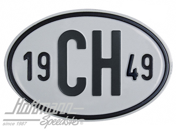 Plaque de nationalité "CH", alu, avec année "1949" |  | 020-2401-49