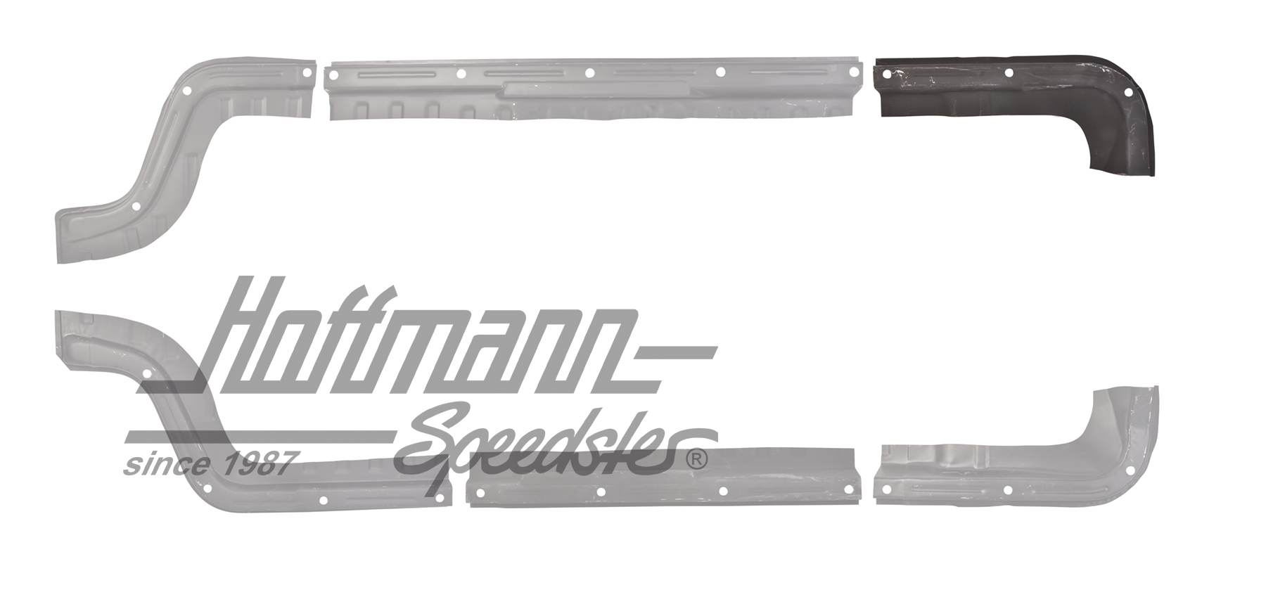 Tôle de réparation, plancher, arrière, droite                                                       