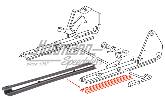 Pièce coulissante, siège, avant, Bus T3 | 251 881 213 | 360-6200