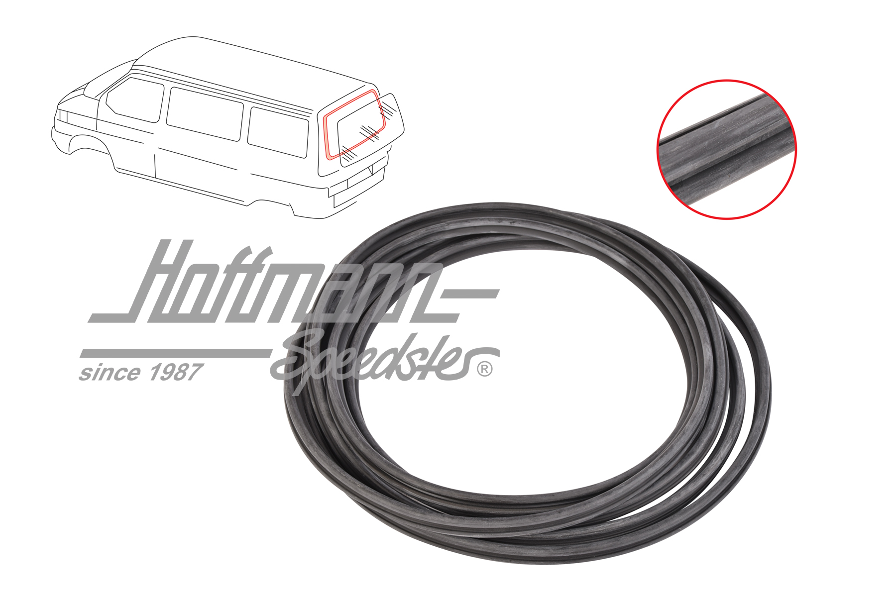Joint, lunette arrière, hayon
, Bus T4 | 701 845 121 A/R | 408-1444