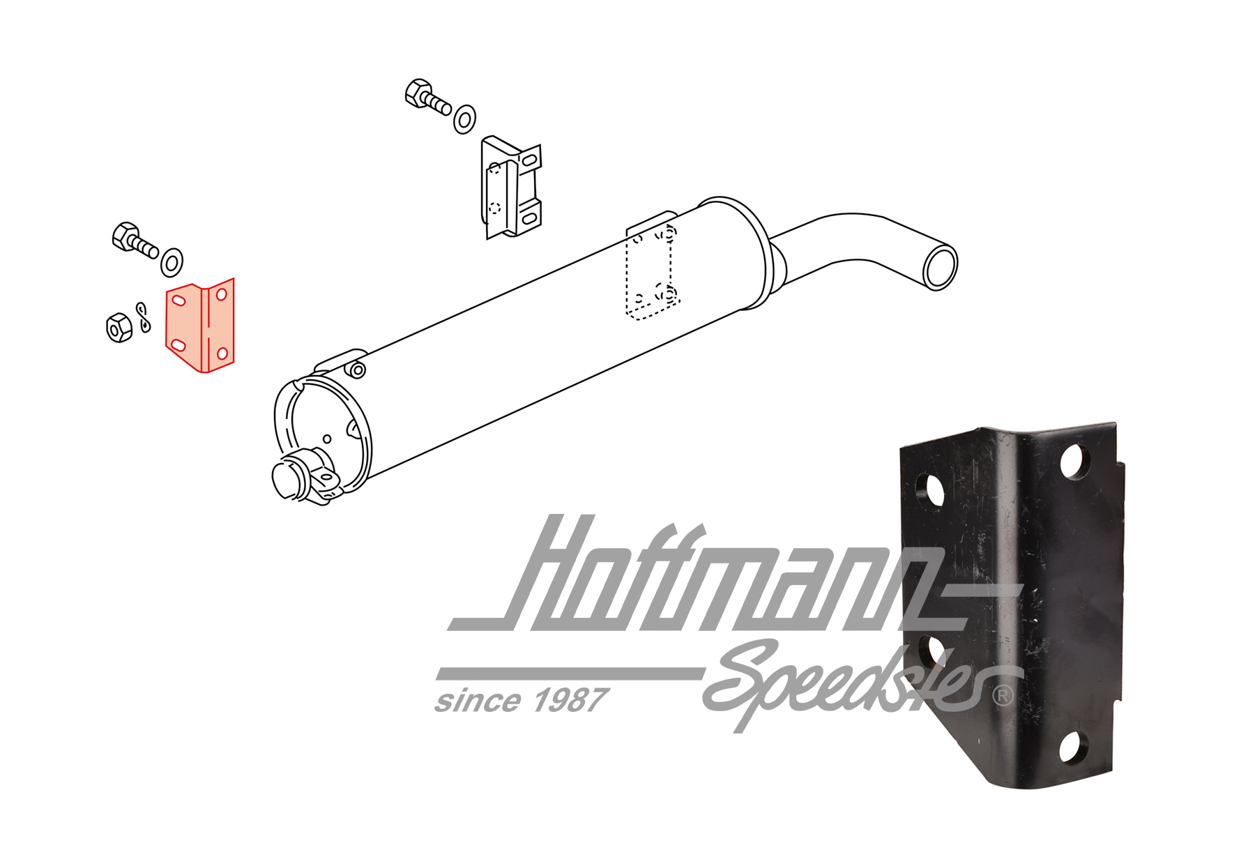 Cadre support, échappement, 1.6-1.7, Diesel, gauche | 033 251 368 | 320-3423-01