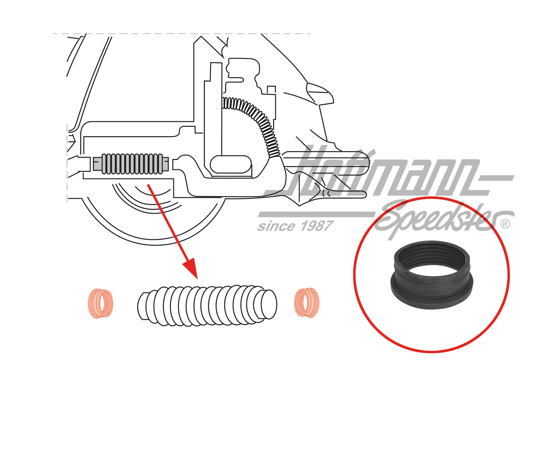 Joint, tuyau de chauffage | 111 819 945 | 020-0255