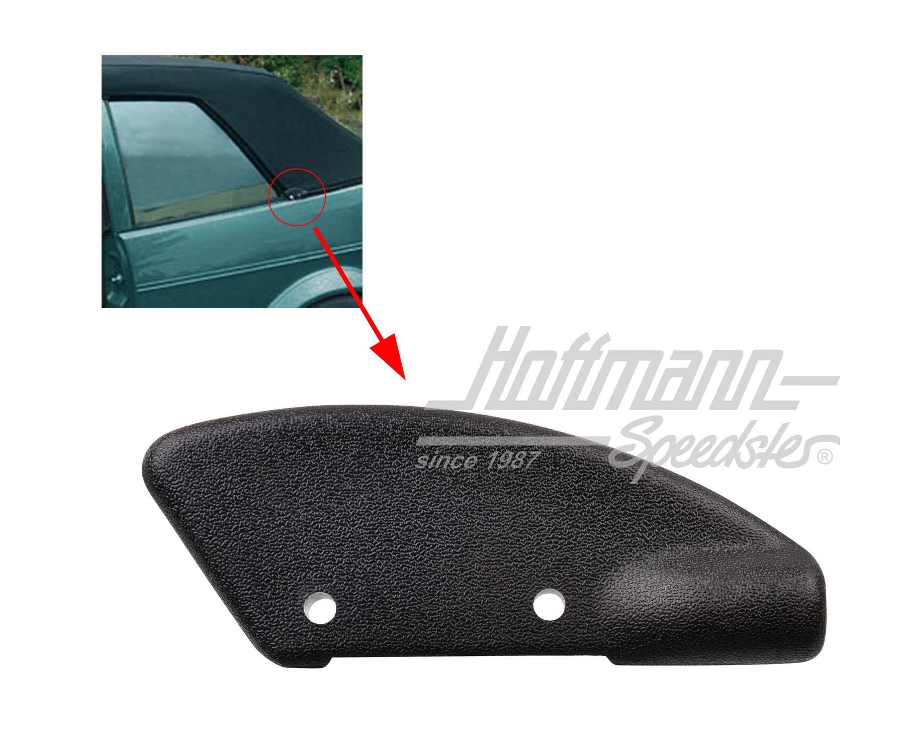 Cache, capote Cabriolet, extérieur, gauche | 155 871 413 A 01C | 180-4401