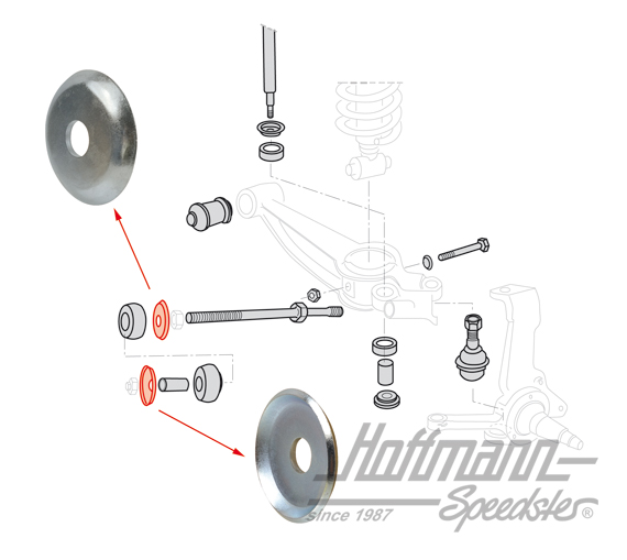 Rondelle, barre de force, Bus T3, 5.79-7.92 | 251 407 069 | 330-1118