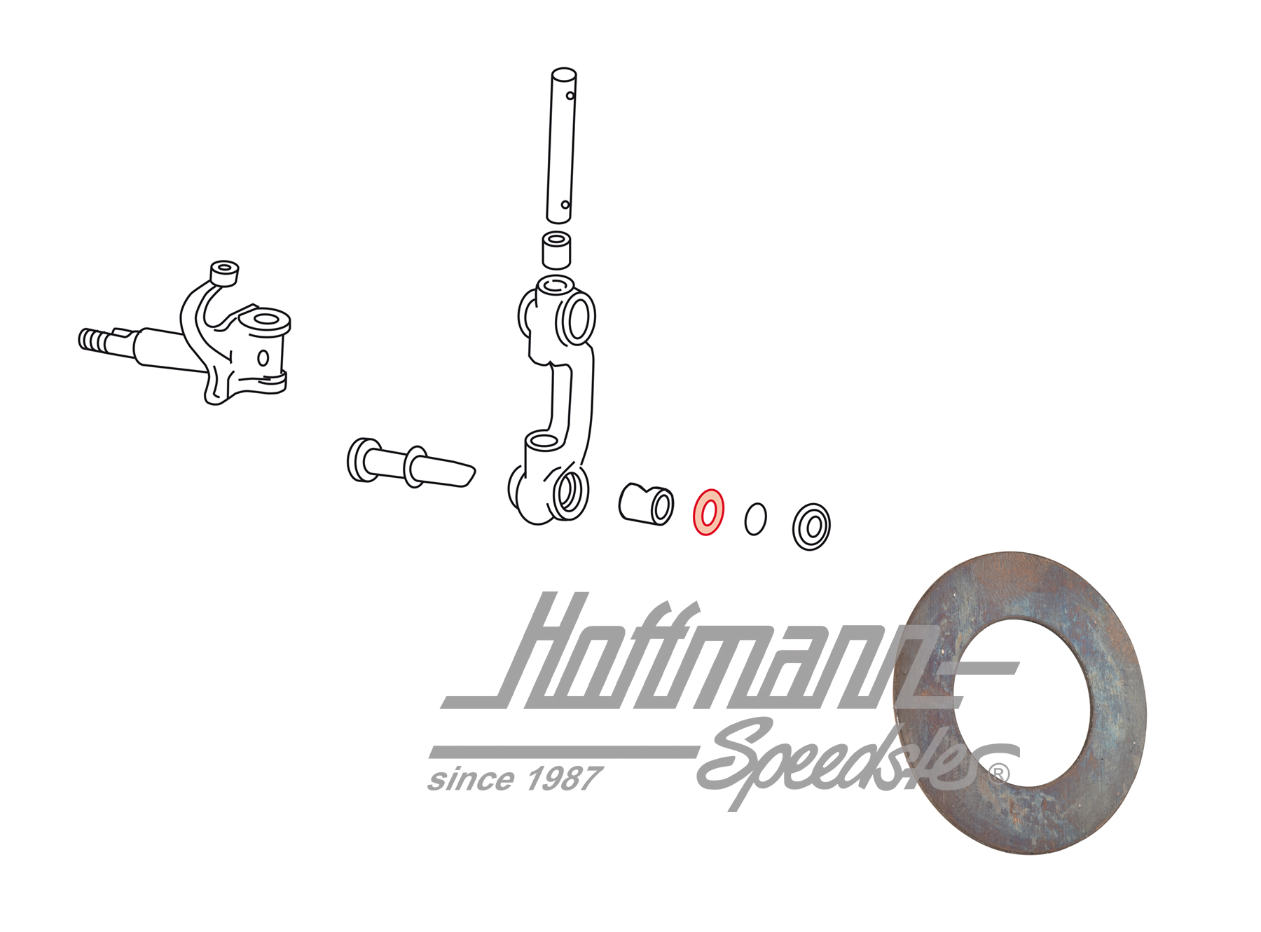 Rondelle plate, pivots, -7,65 | 111 405 527 | 020-2498-14