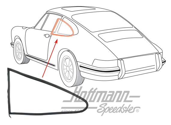 Joint, déflecteur, extérieur, -77, gauche | 901 543 901 20 | 515-0980-01