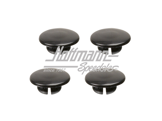 Bouchons, charnière de porte, 4 pièces, noirs | 311 831 439 A Satz | 020-5269-10