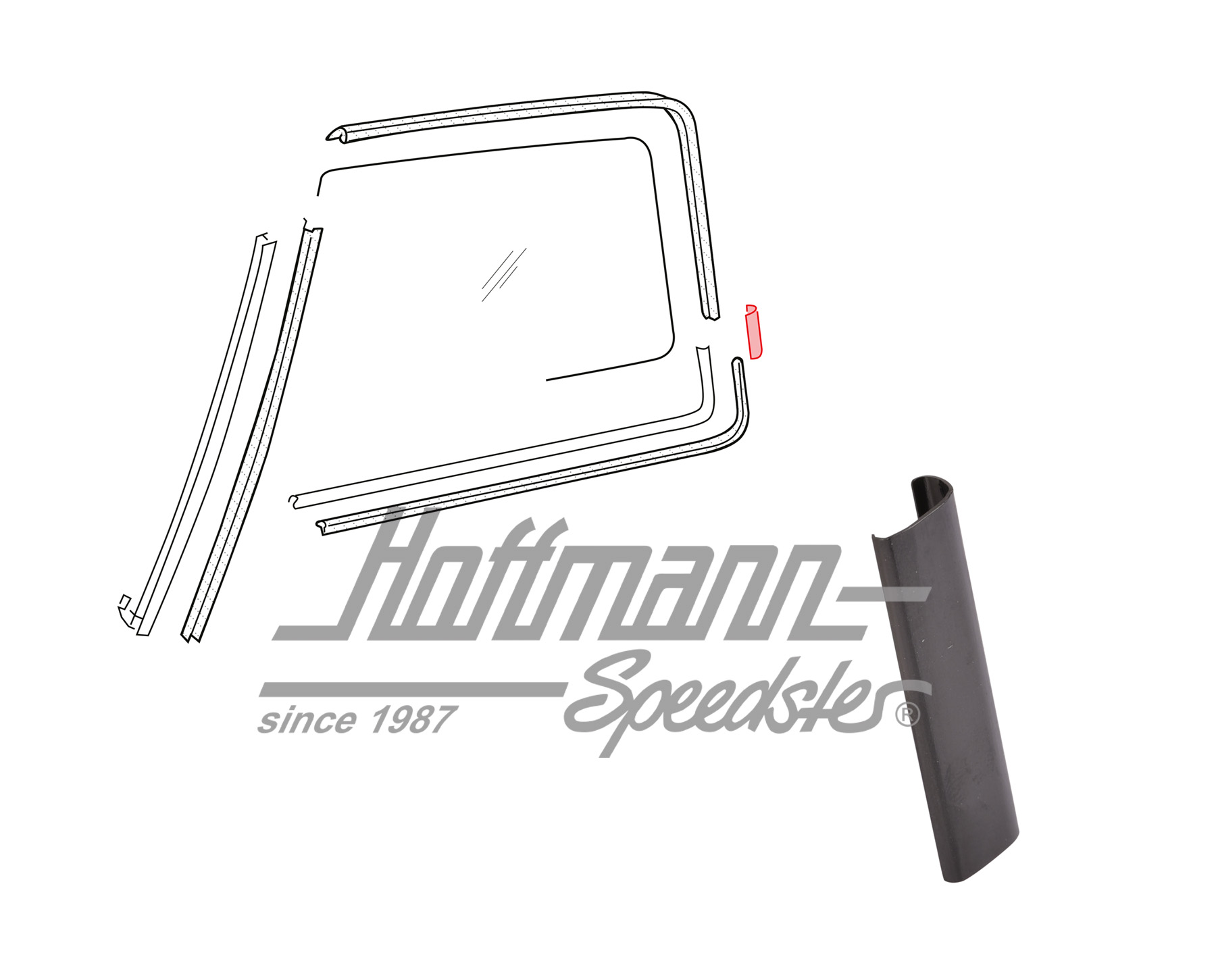 Manchon de raccord, lèche vitre, noir | 171 837 483 | 180-7308