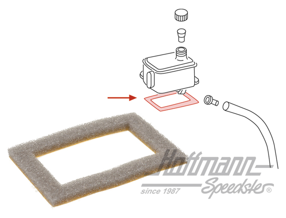Joint, réservoir du liquide de frein, en haut | 211 611 335 | 090-3041-10