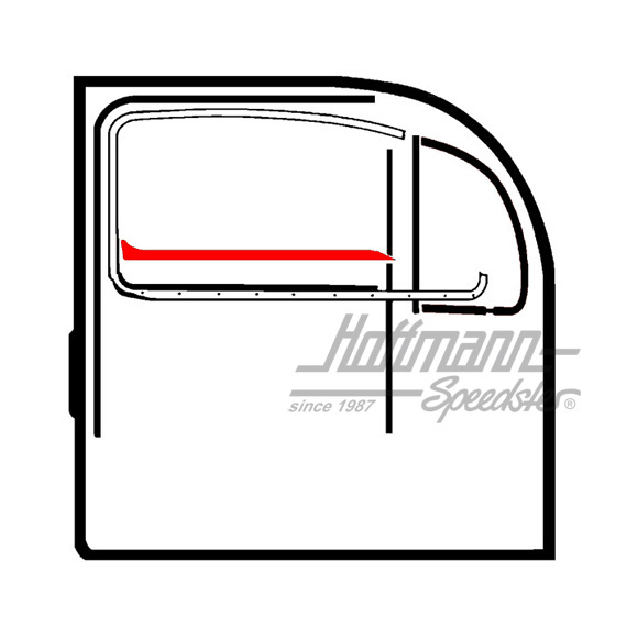 Lèche-vitre, intérieure, 8.64-7.68, droite | 111 837 476 | 020-5244