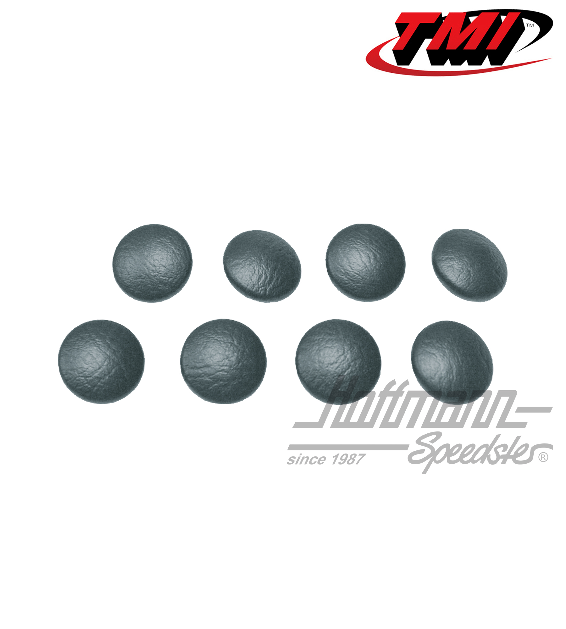 Boutons de rembourrage, gris, jeu de 8 pièces | 43-4414-16 | 055-7076