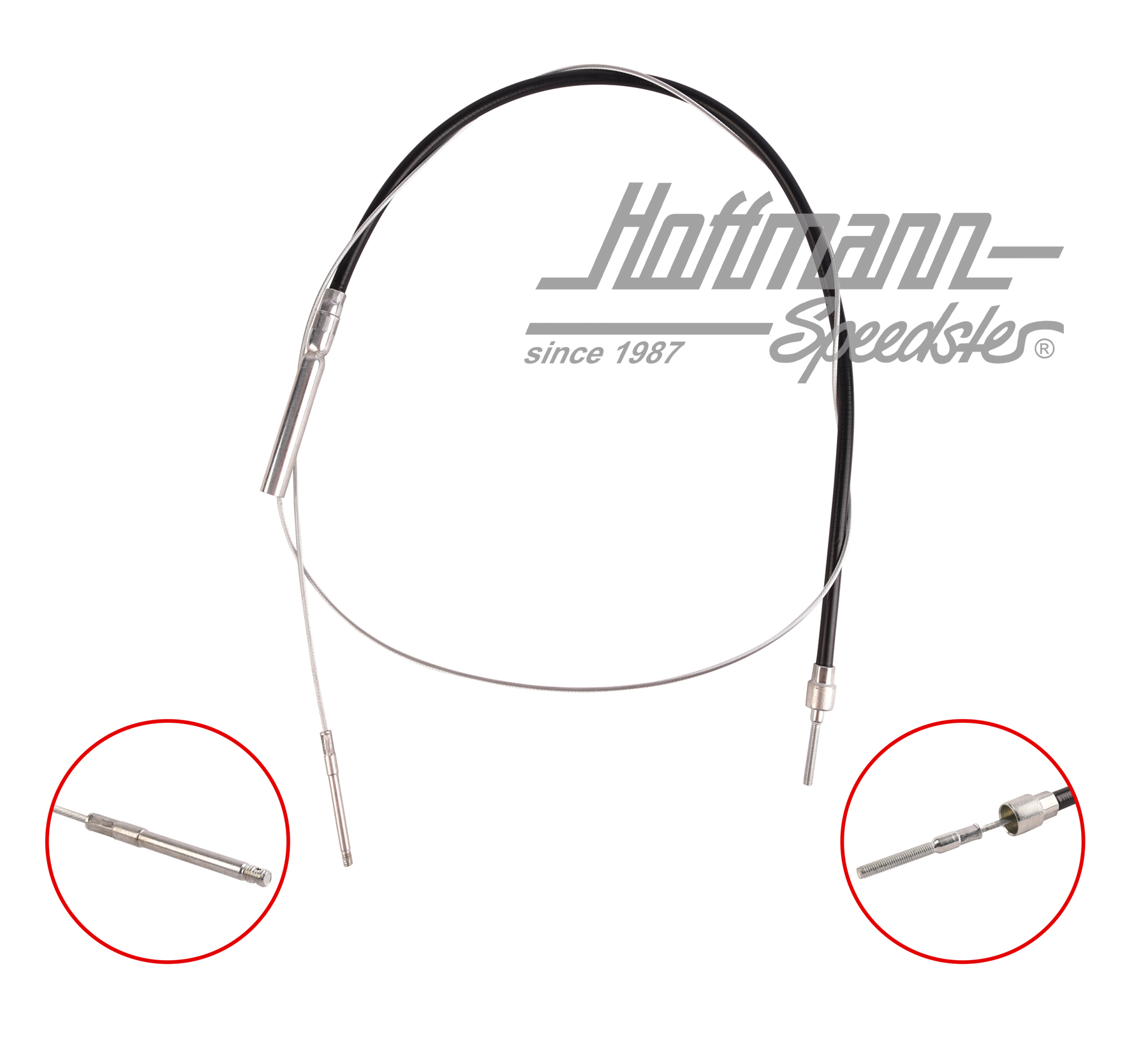 Câble de frein à main, arrière, Porsche 356 C | 901 424 603 01 | 510-2180-14