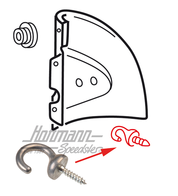 Crochet, housse de capote / cache-armature | 151 871 445 | 020-4710-30