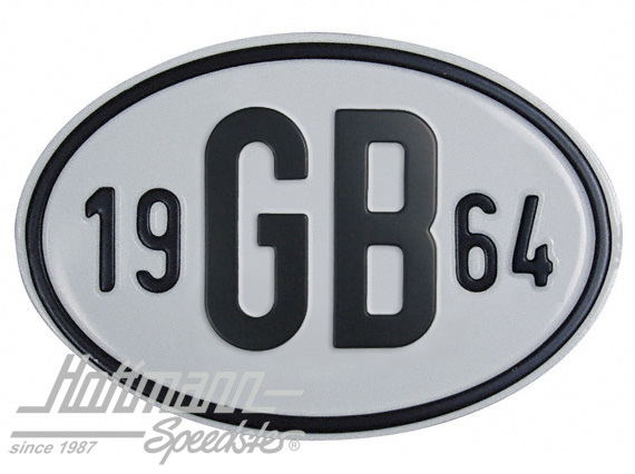 Plaque de nationalité "GB", alu, avec année "1964" |  | 020-2404-64