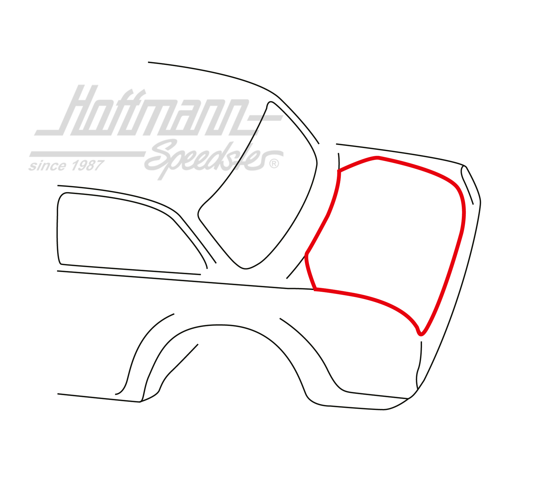 Joint, hayon arrière, Type 3, Notchback | 311 827 705 | 069-8072