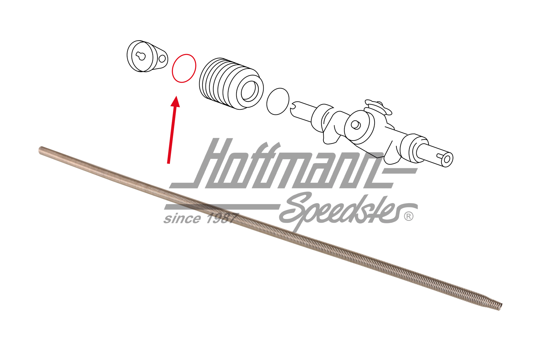 Ressort de rentenue, soufflet, extérieur, 911/914                                                   