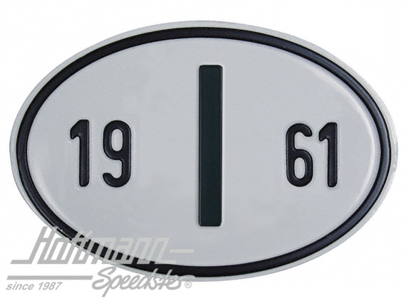 Plaque de nationalité "I", alu, avec année "1961" |  | 020-2402-61