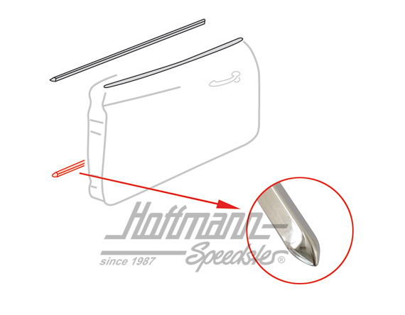 Moulure, panneau de porte, en bas, 8.55-7.66 | 141 853 103 | 066-0028-30