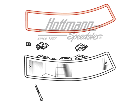 Joint, feu arrière, 911, 65-68, droite                                                              