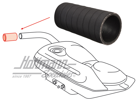 Tuyau, tubulure de remplissage, Porsche 911/912                                                     