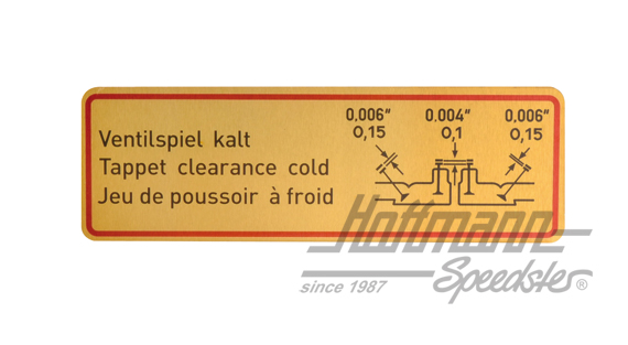 Autocollant, jeu de poussoir à froid, 356/912 | NLA 70100100 | 510-7950-14