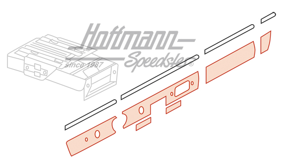 Écran, tableau de bord, 65-68, aluminium                                                            