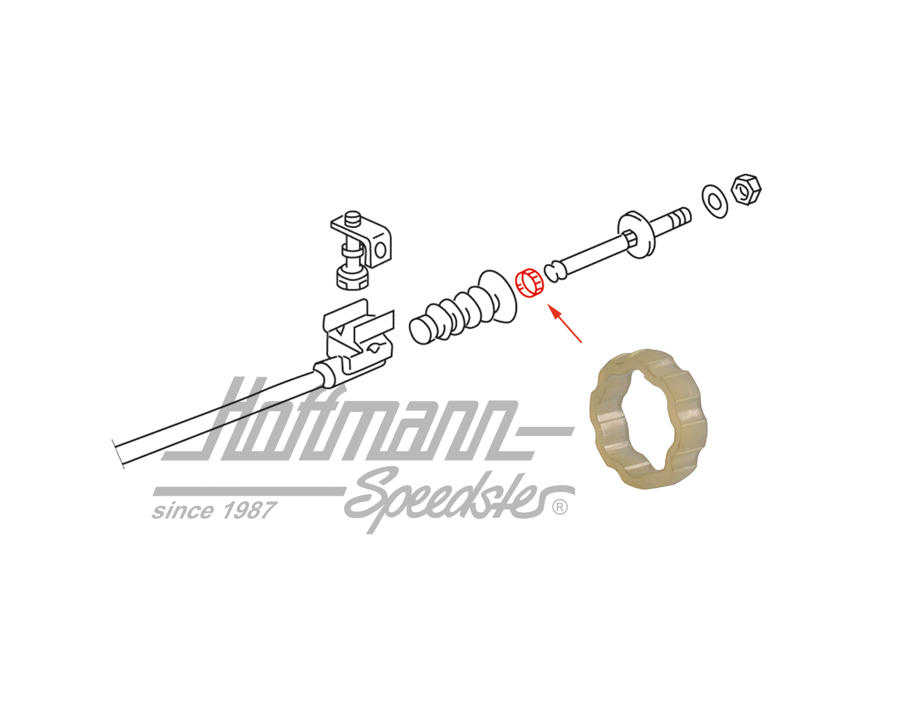 Anneau de guidage, boulon de commutation, -82 | 251 711 227 | 315-1519-10