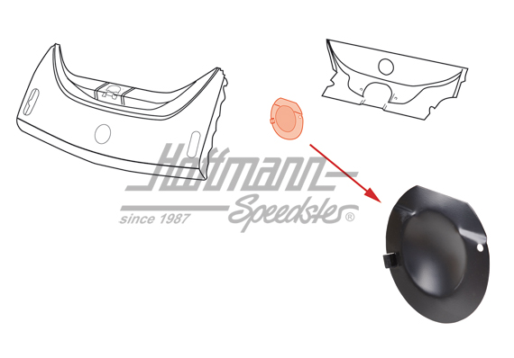 Couvercle, bac de roue de secours, intérieur | 111 805 589 | 050-2134-10