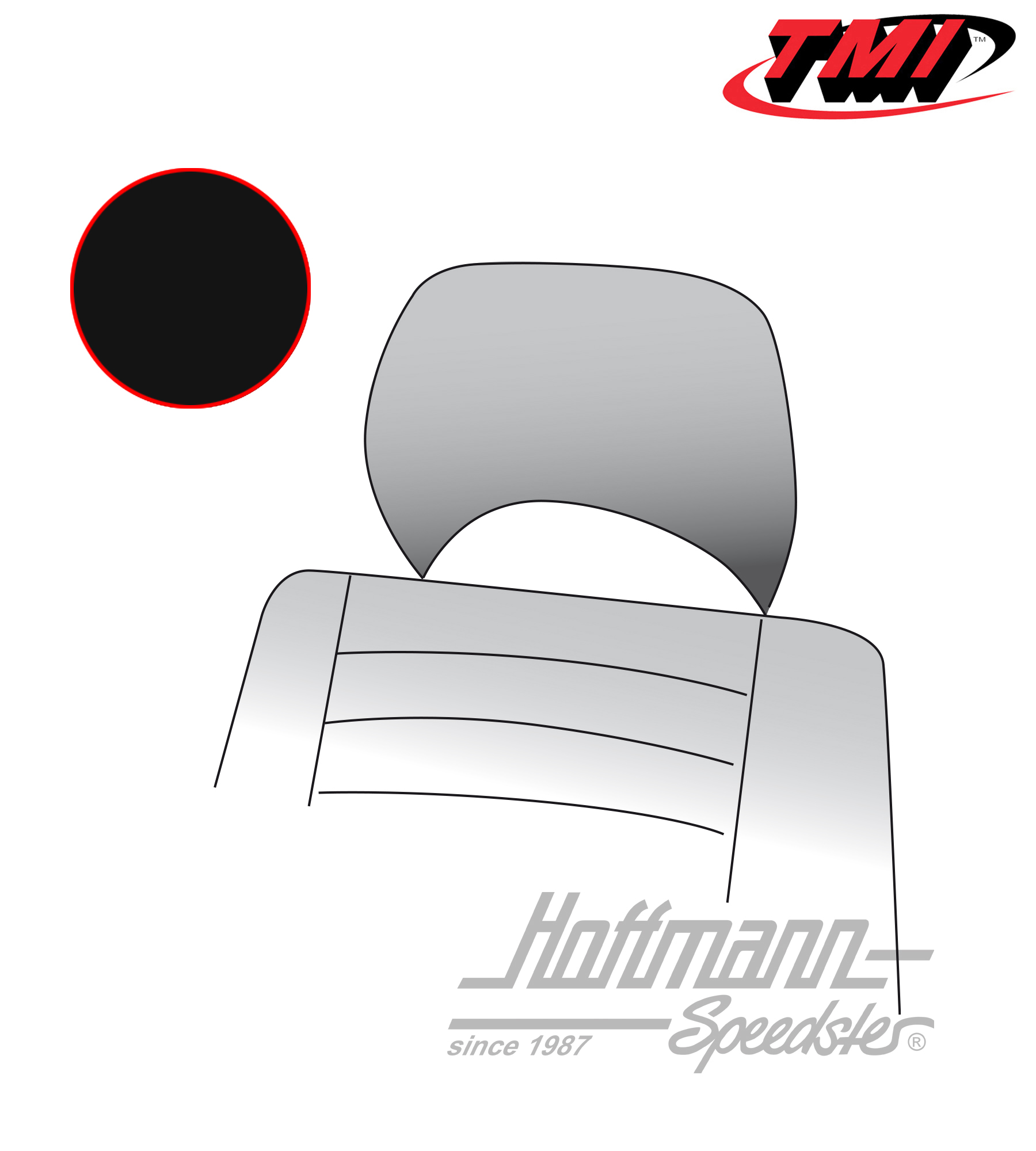 Housses d'appuie-tête, Bus T2, 76-79, noires | 43-2131-11 | 098-0643-10