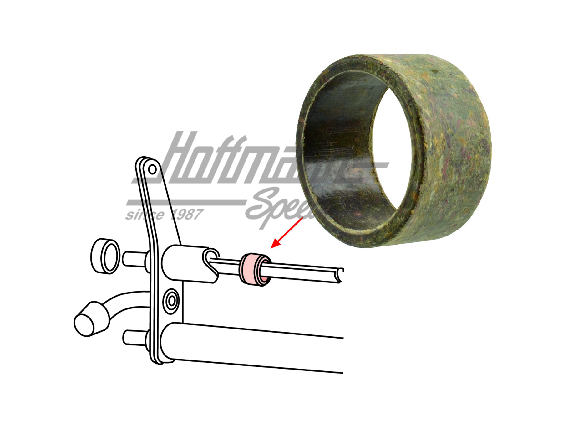 Douille, train avant, bras-support, Duroplast | 131 401 311 | 020-2511-01