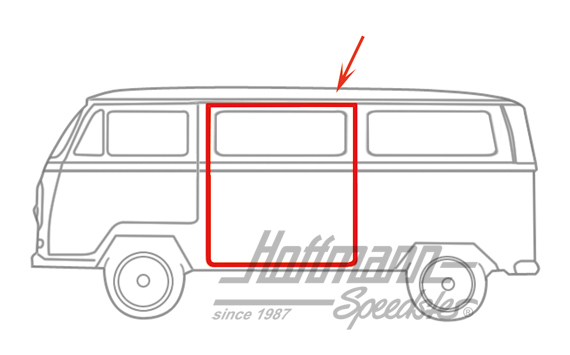 Joint de porte coulissante, 8.67-, gauche | 214 843 791 | 090-6141