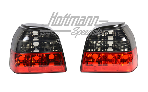Feux arrière, Golf 3, noir/rouge/transparent | RVG301RB | 219-4804