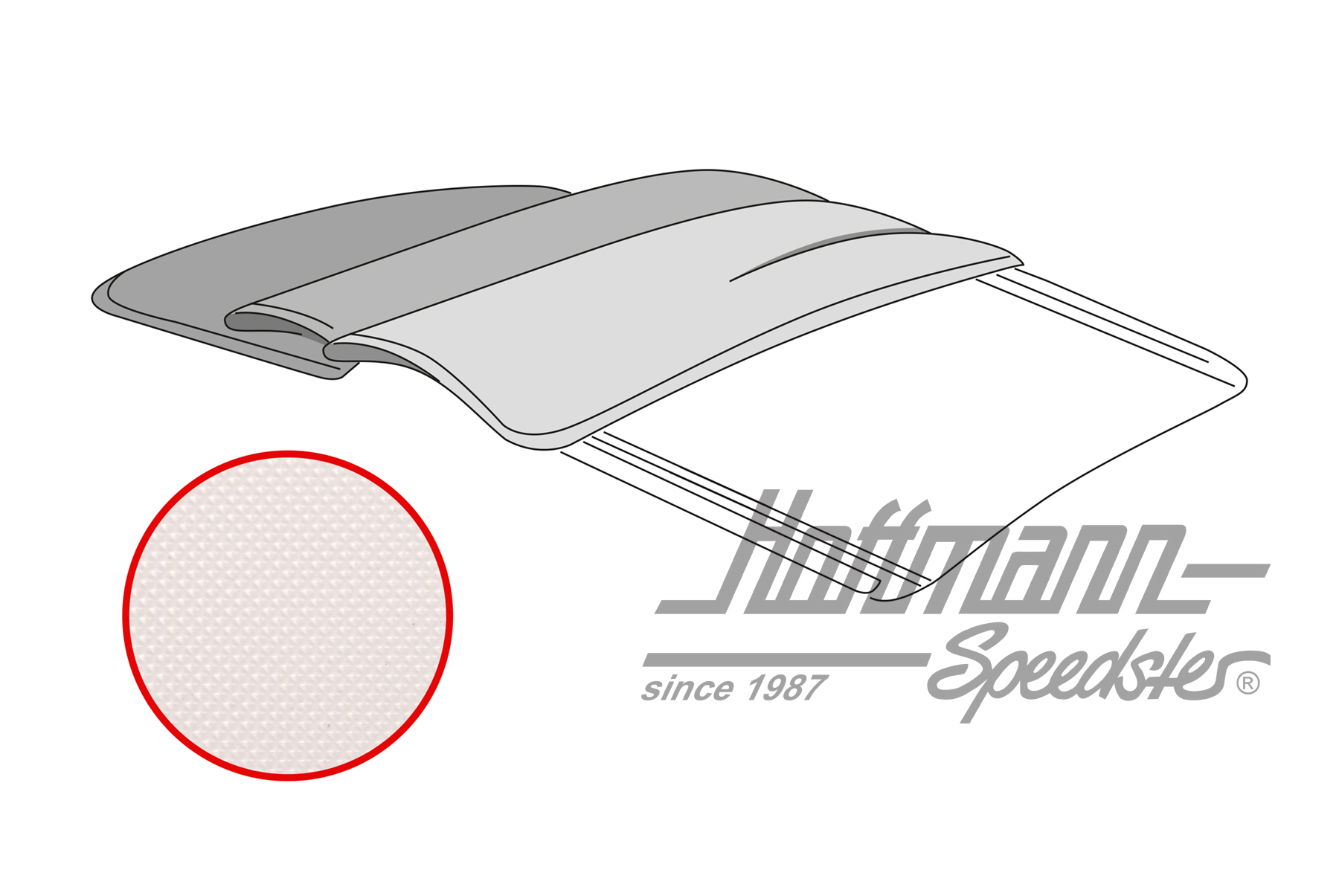 Housse de toit pliant, Bus T1, Vinyle, blanc cassé | 22-2115-100 | 098-1260-17