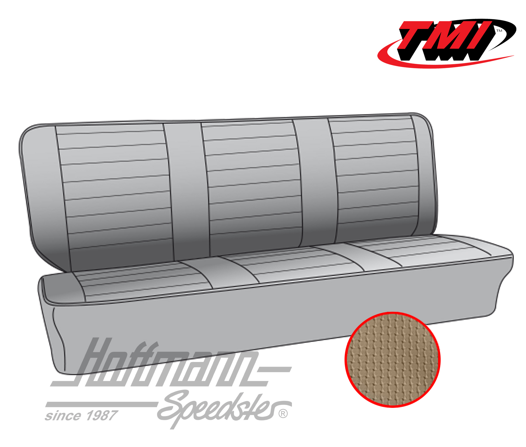 Housses de sièges, banquette AR, 73-79, beiges | 43-2124-04 | 098-0675-30
