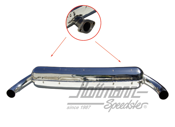 Silencieux de sport, inox, 2x70mm, 73-75 | 92.511SD | 520-3460