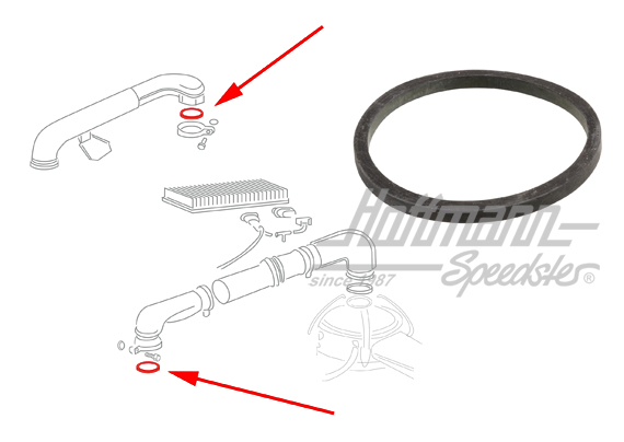 Joint annulaire, collecteur d'admission/carburateur | 211 129 643 | 020-0899-24