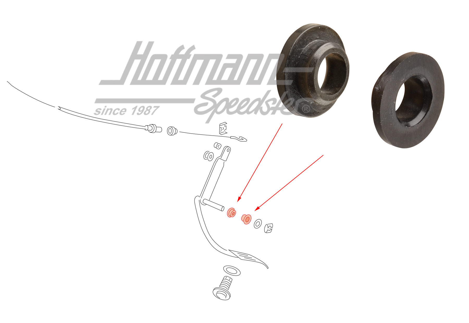 Douilles, pédale d'accélérateur, Golf 1 | 823 721 543 | 170-1603