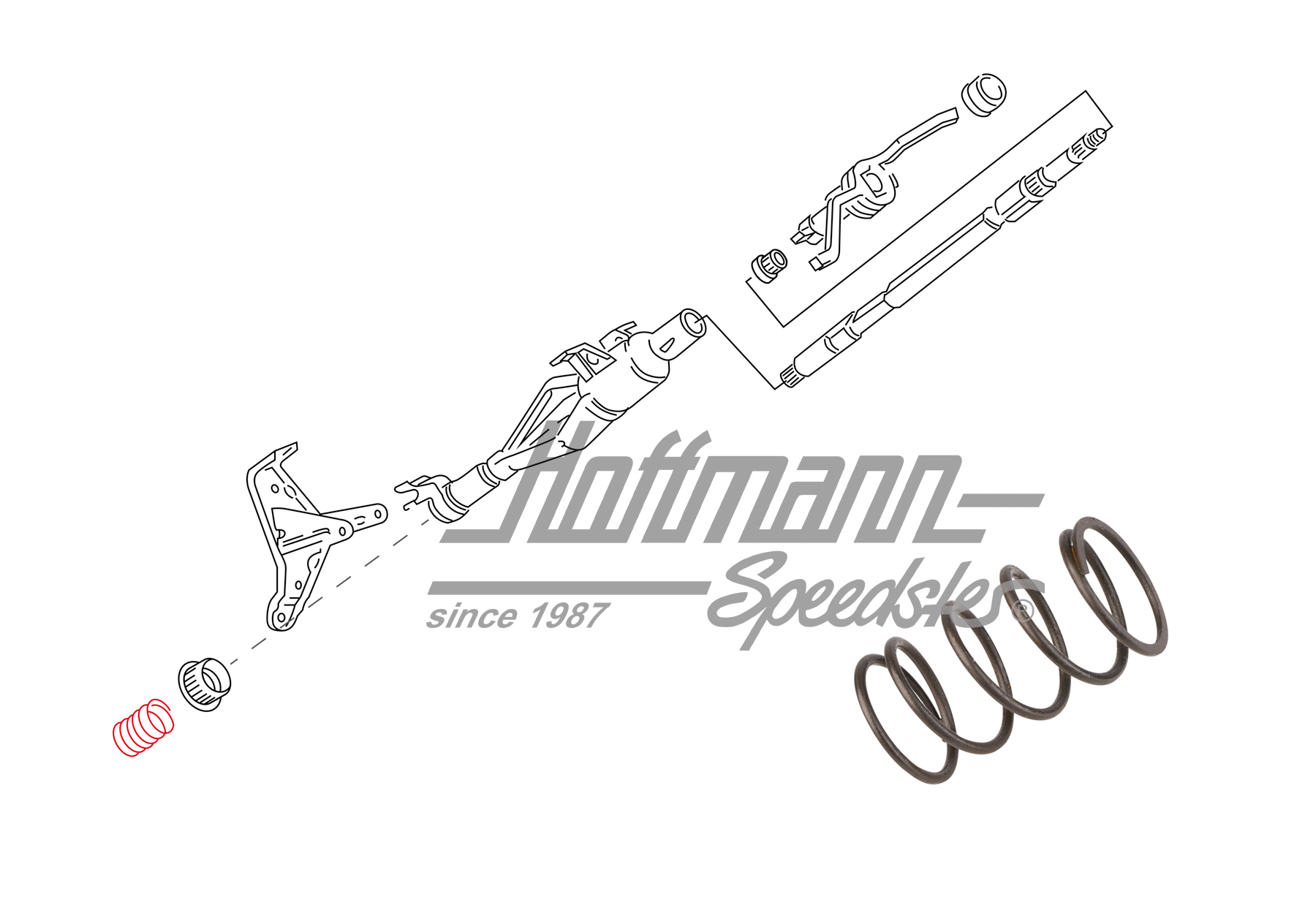 Ressort de pression, colonne de direction, en bas, Golf 2 | 191 419 343 | 204-5008-50