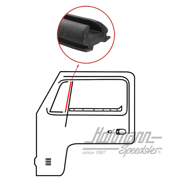 Joint de déflecteur, gauche/droite, vertical | 211 837 465 | 090-6165