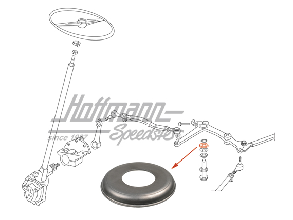 Capuchon, arbre de levier de direction, Bus T1 | 211 415 755 A | 089-3055-12