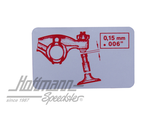 Autocollant "Jeu de soupapes", turbine | AC 853 981 | 021-0198