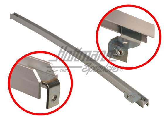 Glissière, vitre de porte/déflecteur, gauche, argentine noire | 251 837 409  silber | 360-1740-11