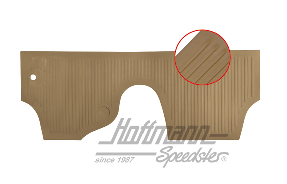 Tapis caoutchouc, cloison pédalier, -7.59, marron | 111 863 107 BN | 020-5451-06