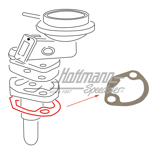 Joint, pompe à essence, en bas | 025 127 311 A | 020-0818