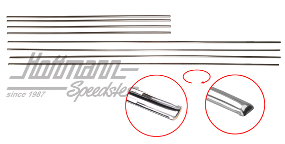 Jeu de baguettes de puits de vitre, 8 pièces, 10.52-7.64 | 151 898 500 M | 020-5059