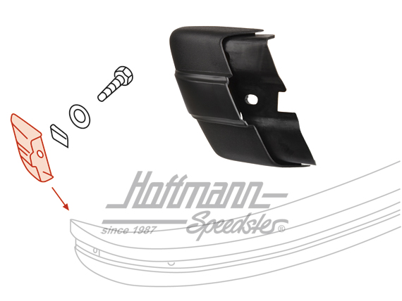 Butoir de pare-chocs, arrière, USA, gauche                                                          