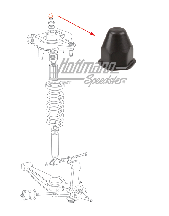 Capuchon, vis d'amortisseur, en haut | 251 413 437 | 330-3560-30